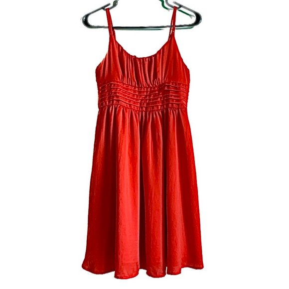 H&M Women’s Reddish Orange Spaghetti Strap Dress Size 0 (GUC) - Picture 1 of 16